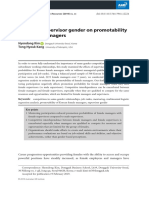 Effects of Supervisor Gender On Promotability of Female Managers