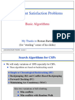 Constraint Satisfaction Problems: Basic Algorithms