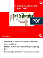 Proyecto Acreditación Abet - Ing. Civil: Marzo Del 2019