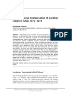 A Psychosocial Interpretation of Political Violence