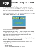 Introduction To Unity UI - Part 1