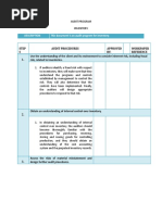 Audit Program Invty