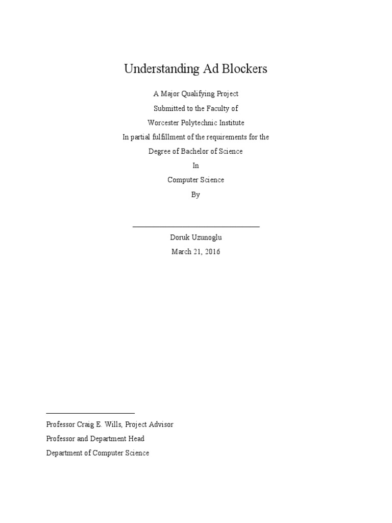 Dcuzunoglu Understanding Ad Blockers PDF | PDF | Domain Name System ...