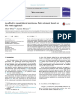 An Effective Quadrilateral Membrane Finite Element Based On The Strain Approach