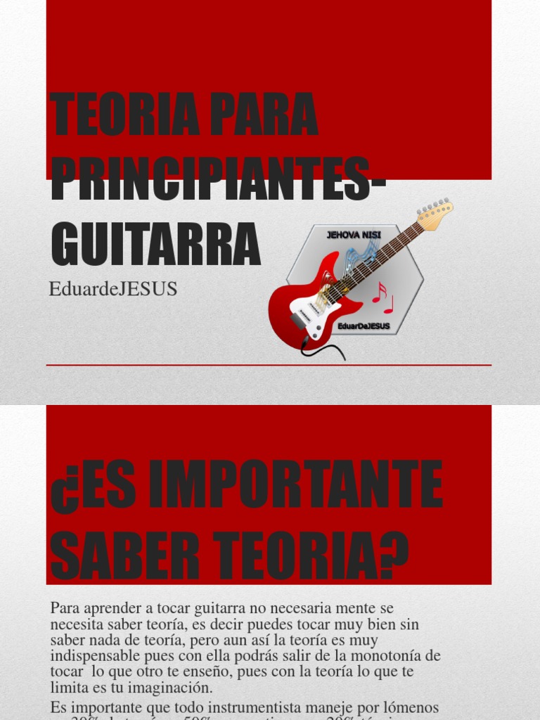 Teoria Basica para Principiantes de Guitarra y Piano PDF | PDF | Escala ...