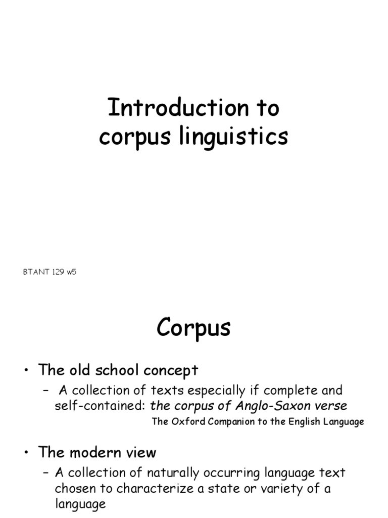 Introduction to Corpus Linguistics | PDF | Linguistics | Semiotics