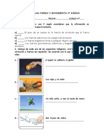 Prueba de Fuerza y Movimiento PDF