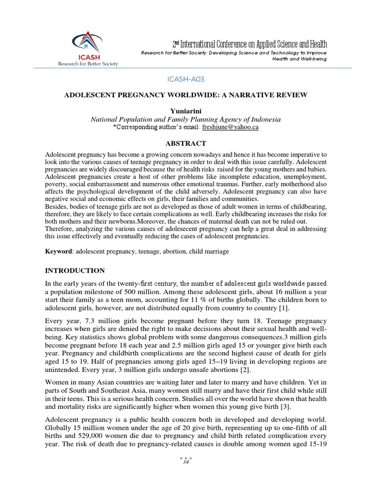 Adolescent Pregnancy: Risks and Causes | PDF | Teenage Pregnancy ...