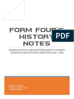 History Form Four Complete Notes PDF