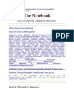 A-Contemporary Continental Philosophy - NOTEBOOK