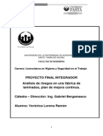 Proyecto Final Fabrica de Laminado Plan Mejora Continua-Analisis de Riesgos PDF