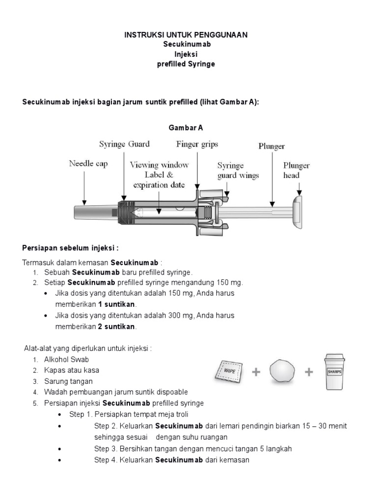 Panduan Injeksi Secukinumab Prefilled | PDF