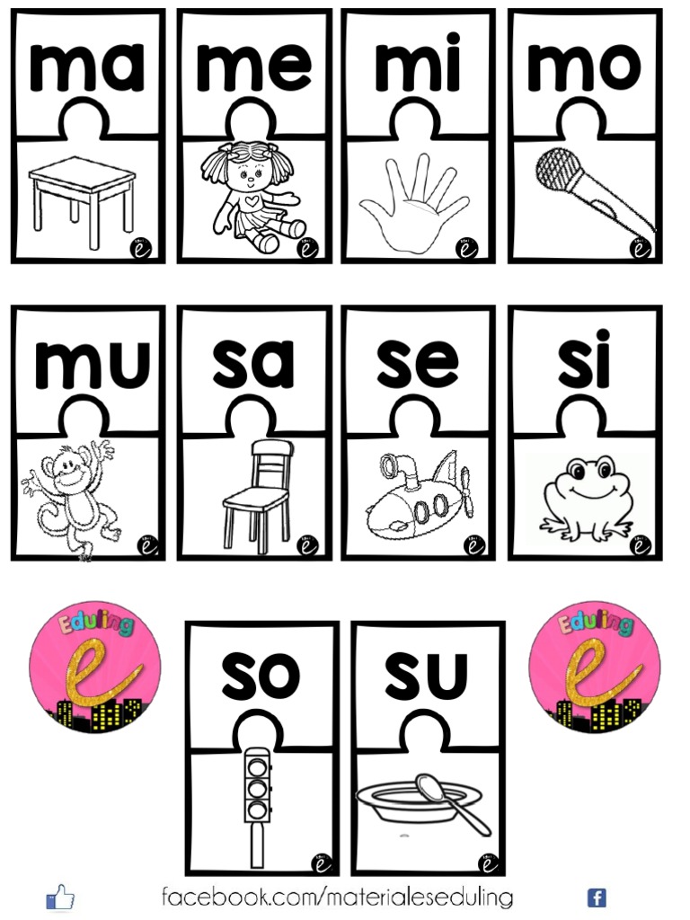 Tarjetas Silabas 2