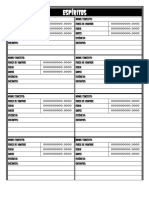 Ficha de NPCs - 5th Version - Espíritos