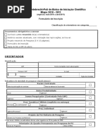 Formulário Inscrição e Modelo PlanoTrabalho 2010-2011