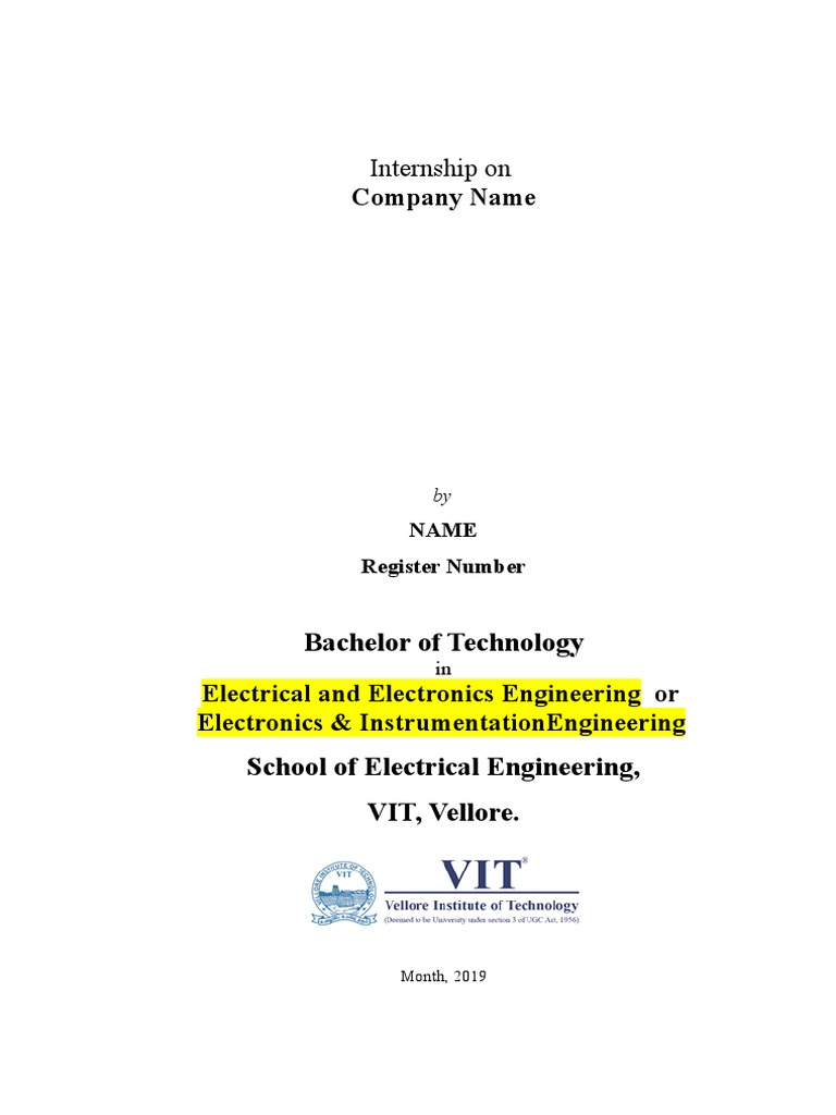 Internship Report: Electrical Engineering | PDF | Engineering | Science
