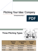 Technopreneurship 10: Pitching Your Idea / Company