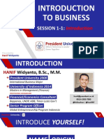 Introduction To Business - Session 1