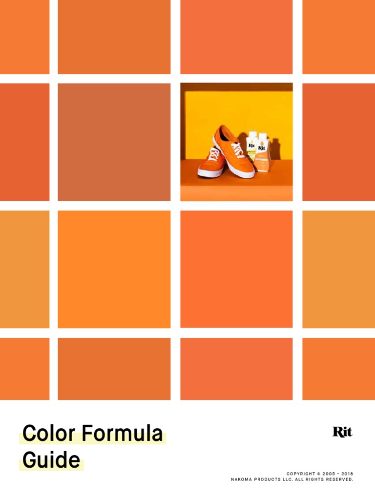 Rit Dye Color Formulas Guide PDF PDF Dyeing Blue
