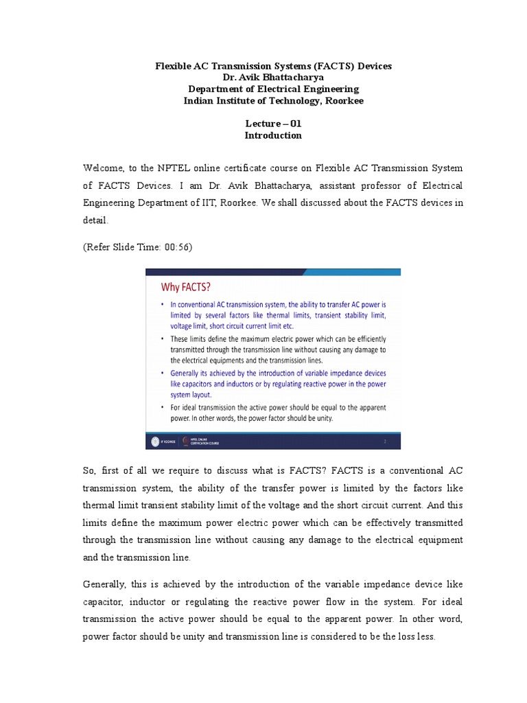 Facts Devices PDF Power Electronics Ac Power