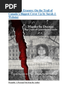 Erasing The Erasure On The Trail of Canada's Biggest Cover Up by Sarah J. Webster