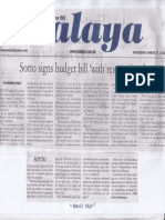 Malaya, Mar. 27, 2019, Sotto Signs Budget Bill With Reservations PDF