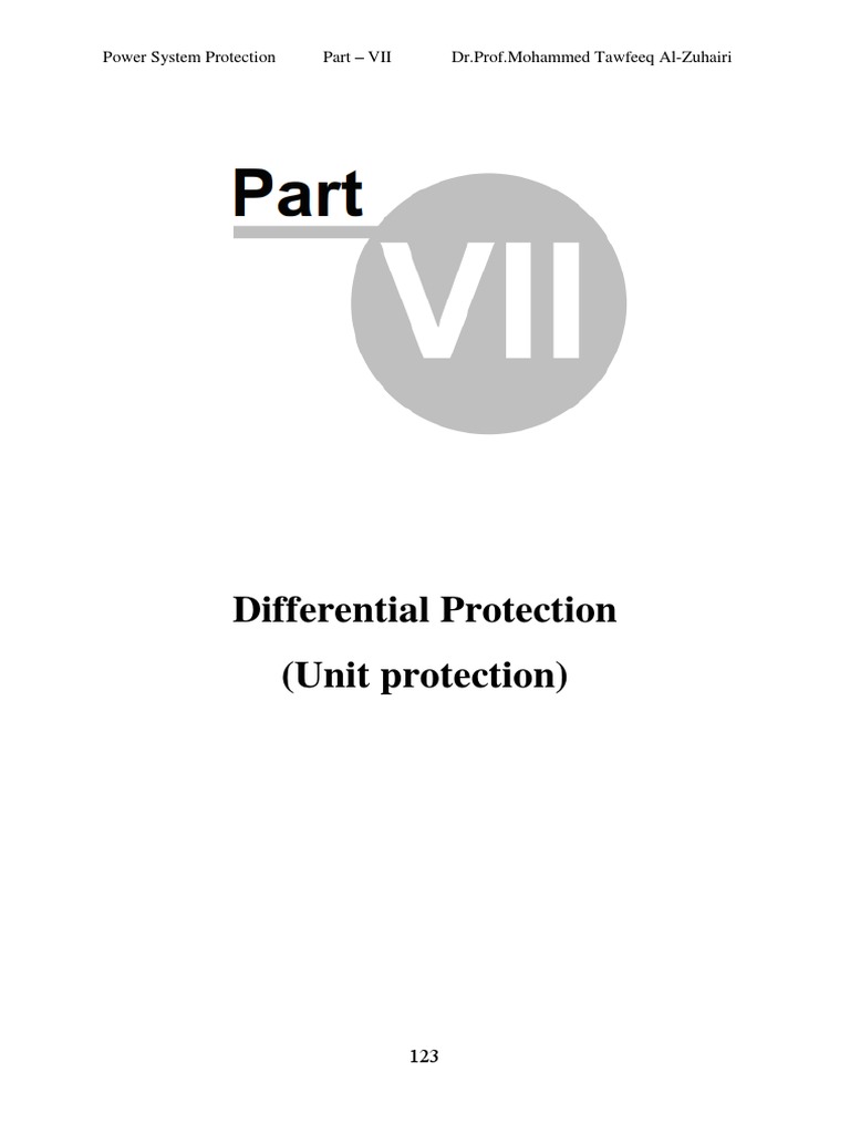 Differential Protection in Power Systems | PDF | Electric Power System ...