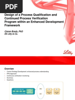 Design of A Process Qualification and Continued Process Verification Program Within An Enhanced Development Framework