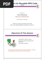 Pattern to Good ILE With RPG