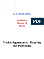 B2B Marketing: Submitted by Abraham Viji T6 Mba