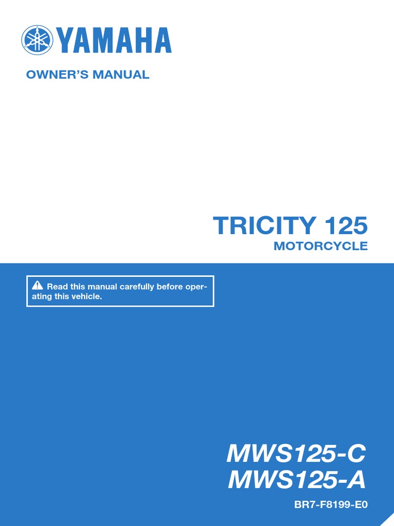 Yamaha Tricity 125 Handleiding Engels PDF | PDF | Anti Lock