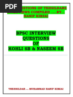 BPSC Kohli and Naseem SB Question