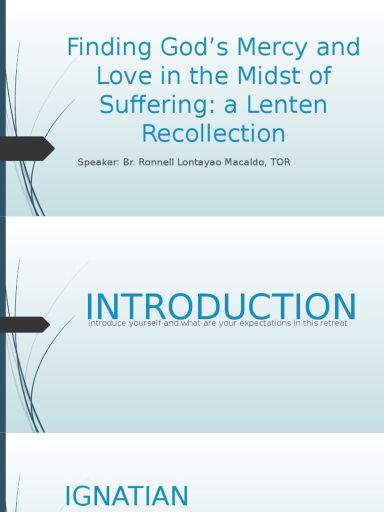 Lenten Recollection on God's Mercy | PDF | Forgiveness | Religious ...