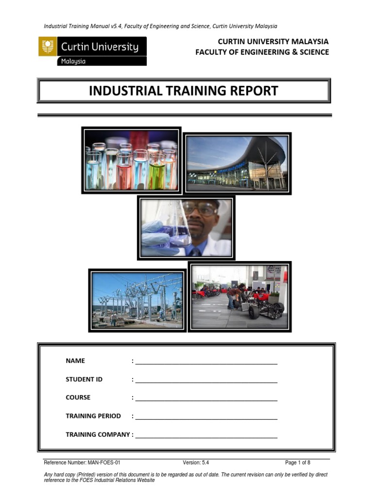 Curtin Malaysia Industrial Training Manual | PDF | Engineering | Cognition