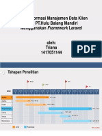 Sistem Informasi Manajemen Data Klien Pada PT - Hulu Balang Mandiri Menggunakan Framework Laravel