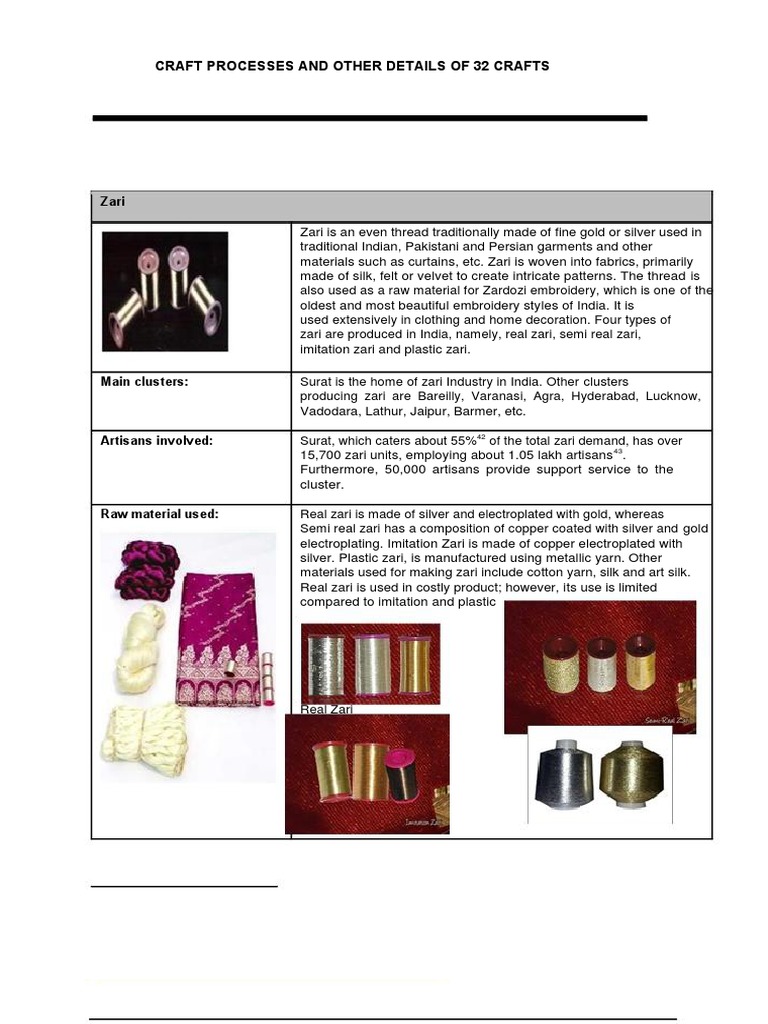 Craft Processes of Indian Handicrafts | PDF | Weaving | Loom
