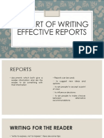 The Art of Writing Effective Reports
