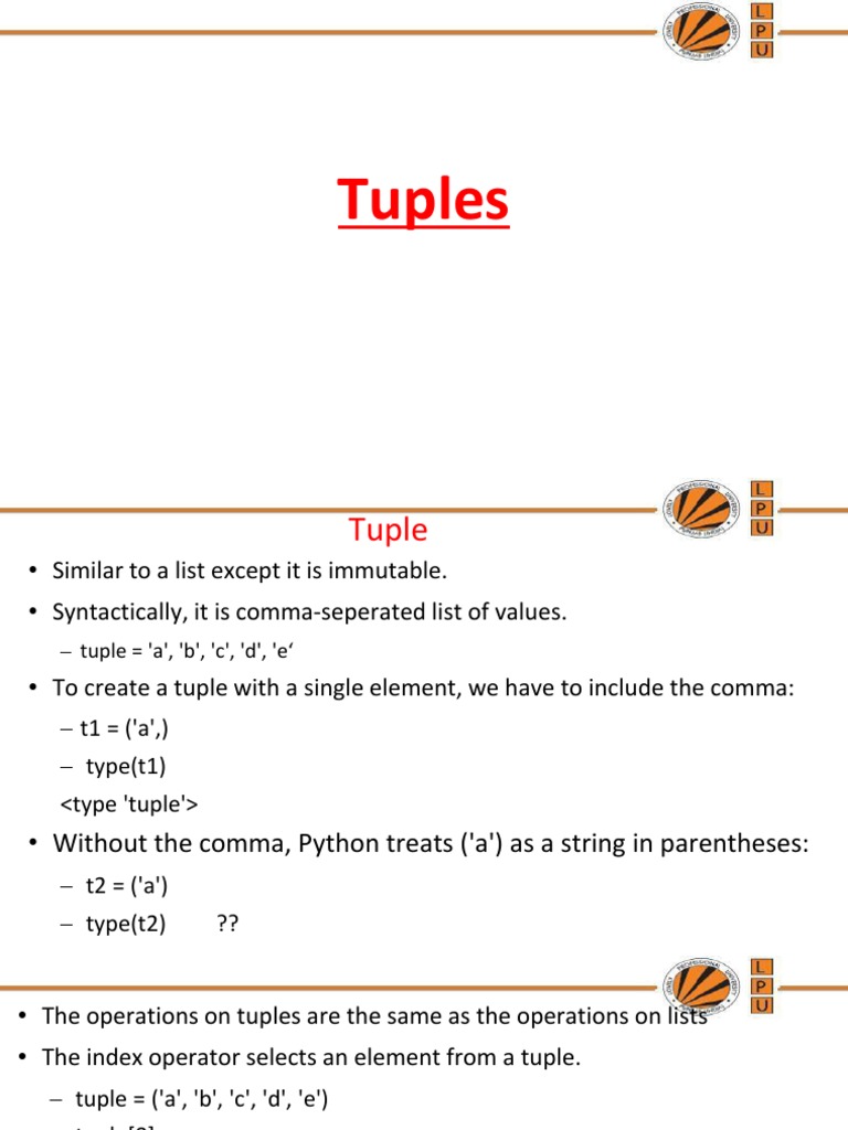 Lecture7 Tuples | PDF | Theoretical Computer Science | Software Development