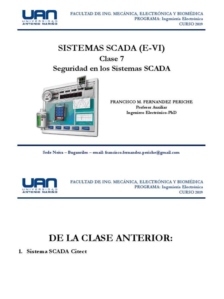 07 Sistemas SCADA - Seguridad en SCADAS | PDF | Scada | Programa de ...
