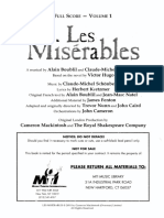 Les Mise 25th Anniversary Orchestra Score PDF Samples