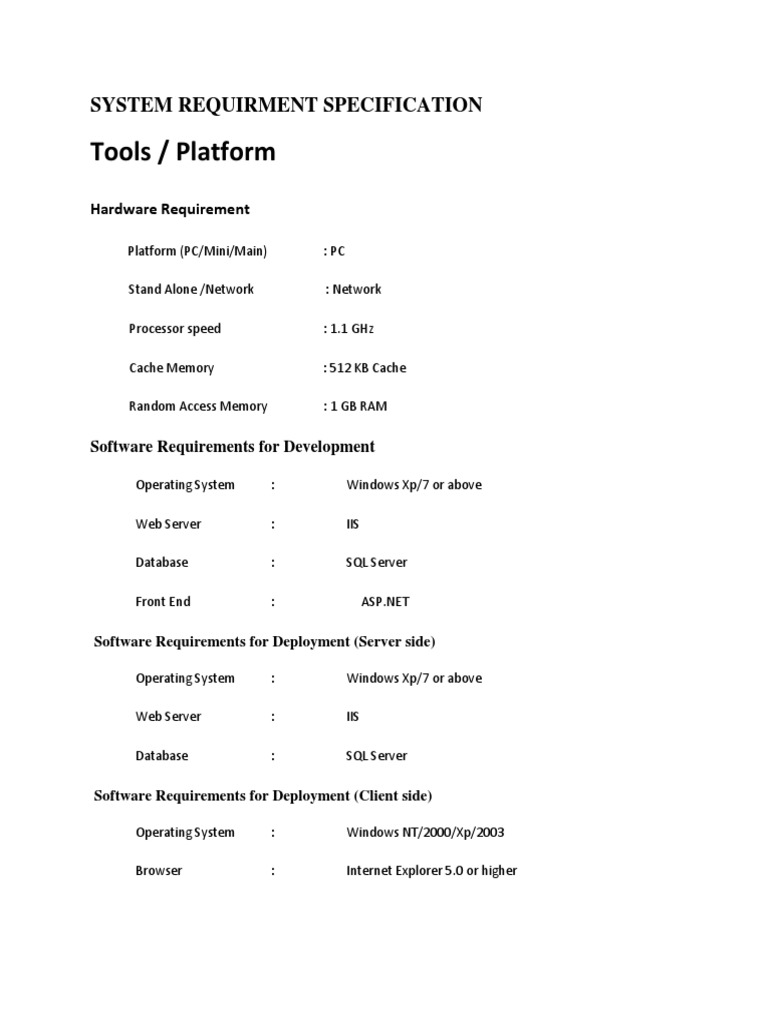 ASP.NET System Requirements Overview | PDF | Html | Html Element