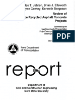 Review of Cold In-Place Recycled Asphalt Concrete Projects