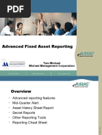 Advanced Fixed Asset Reporting