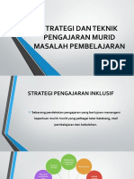 Strategi Dan Teknik Pengajaran Murid Masalah Pembelajaran