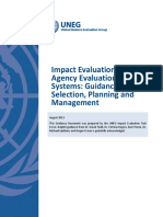 Impact Evaluations in UN Agency Evaluation Systems - Guidance On Selection, Planning and Management