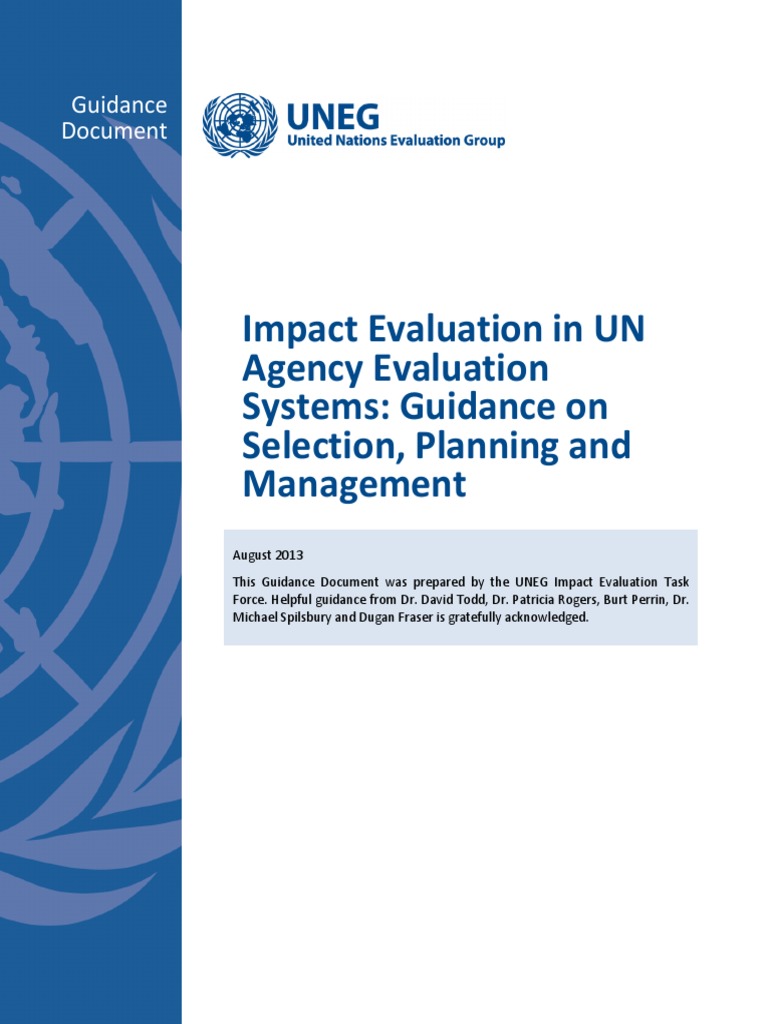 UN Impact Evaluation Guidance Document | PDF | International ...
