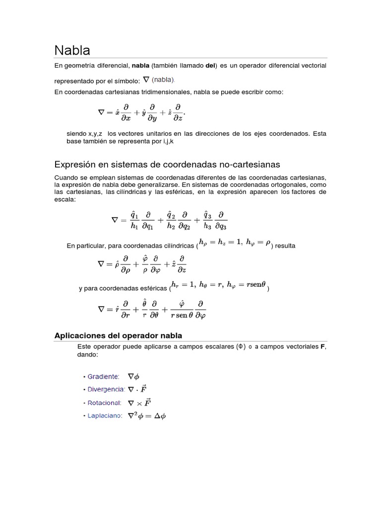 Nabla | PDF