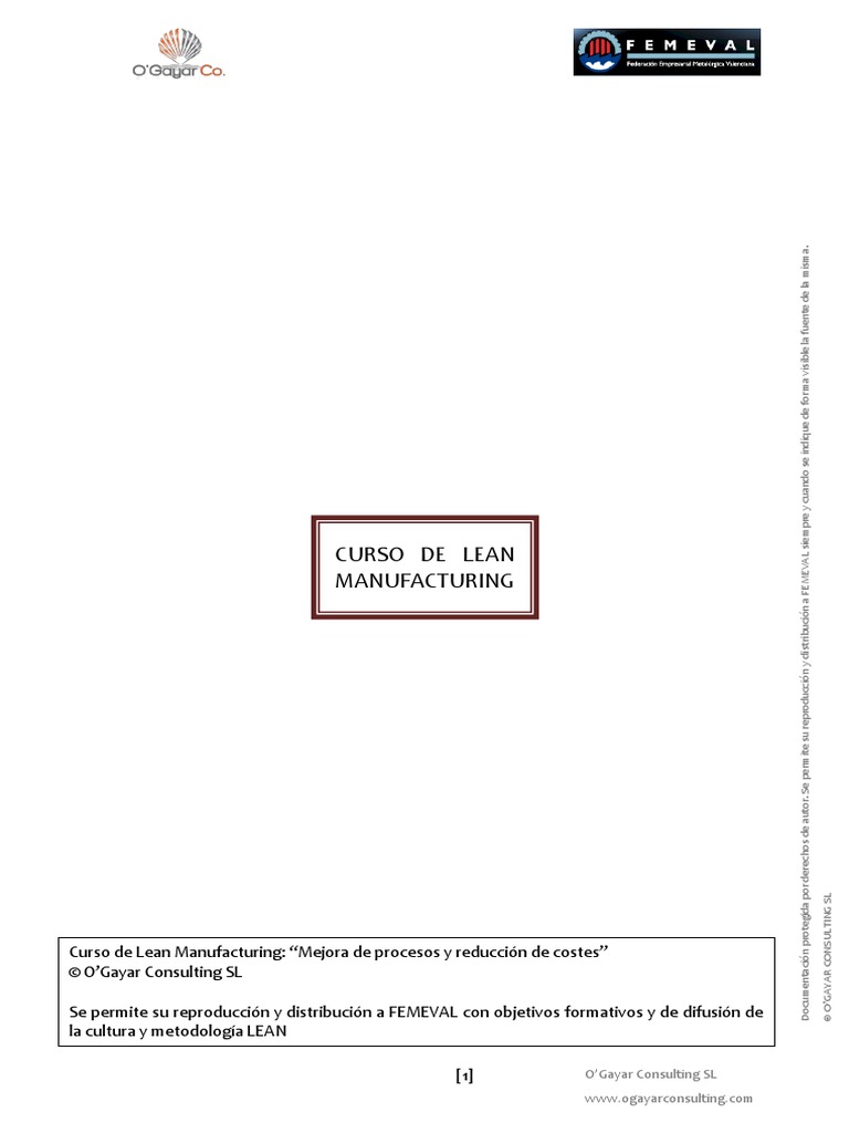 Curso Lean Manufacturing PDF | PDF | Calidad (comercial) | Procesos de ...