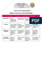 Rubrics For Assessment