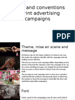 Codes and Conventions of Print Advertising Campaigns